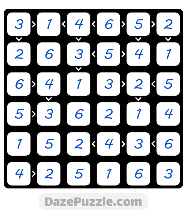 puzzle page futoshiki 12 october 2024 answer