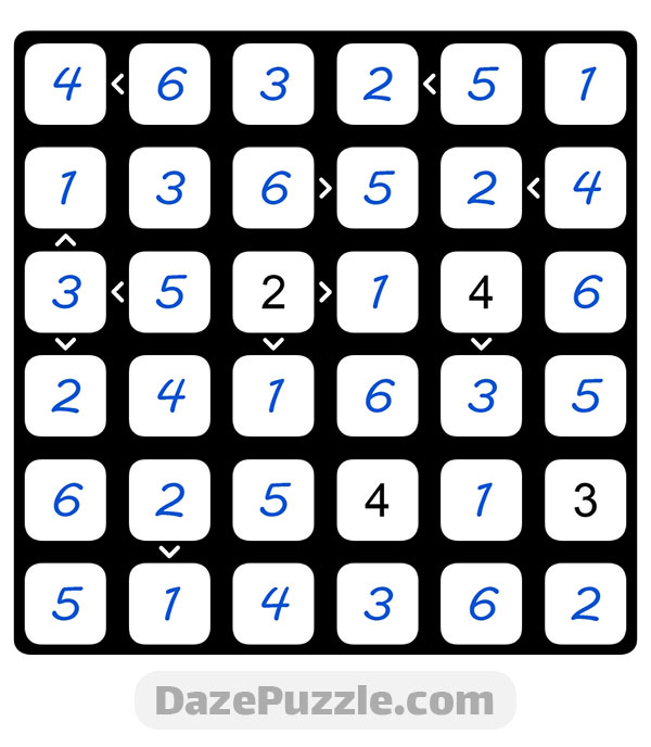 puzzle page futoshiki 26 october 2024 answer