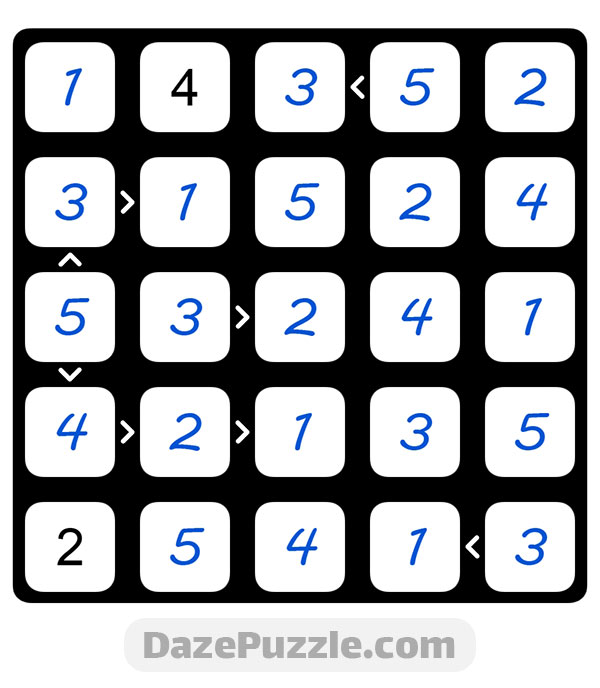 puzzle page futoshiki 29 october 2024 answer