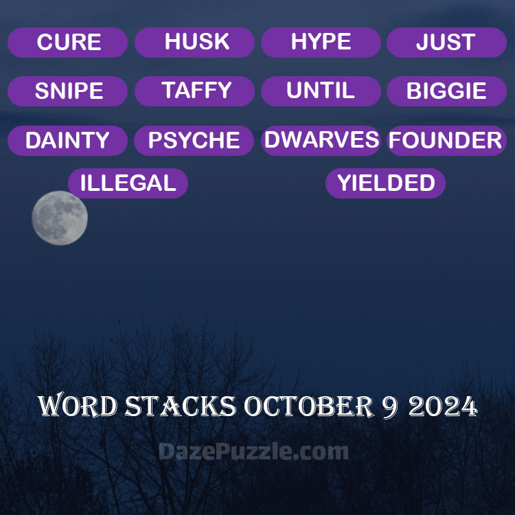 Word Stacks October 9 2024 Daily Puzzle Answer