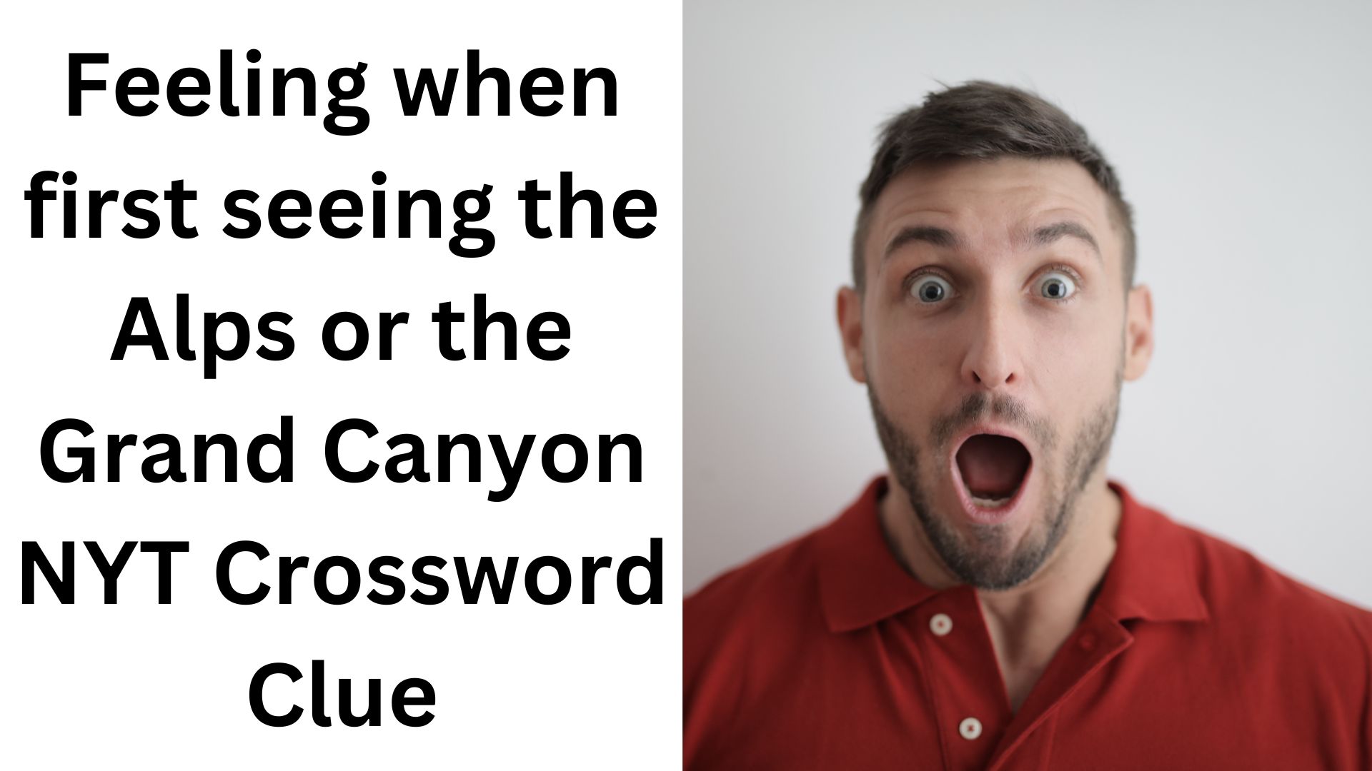 Feeling when first seeing the Alps or the Grand Canyon NYT Crossword Clue