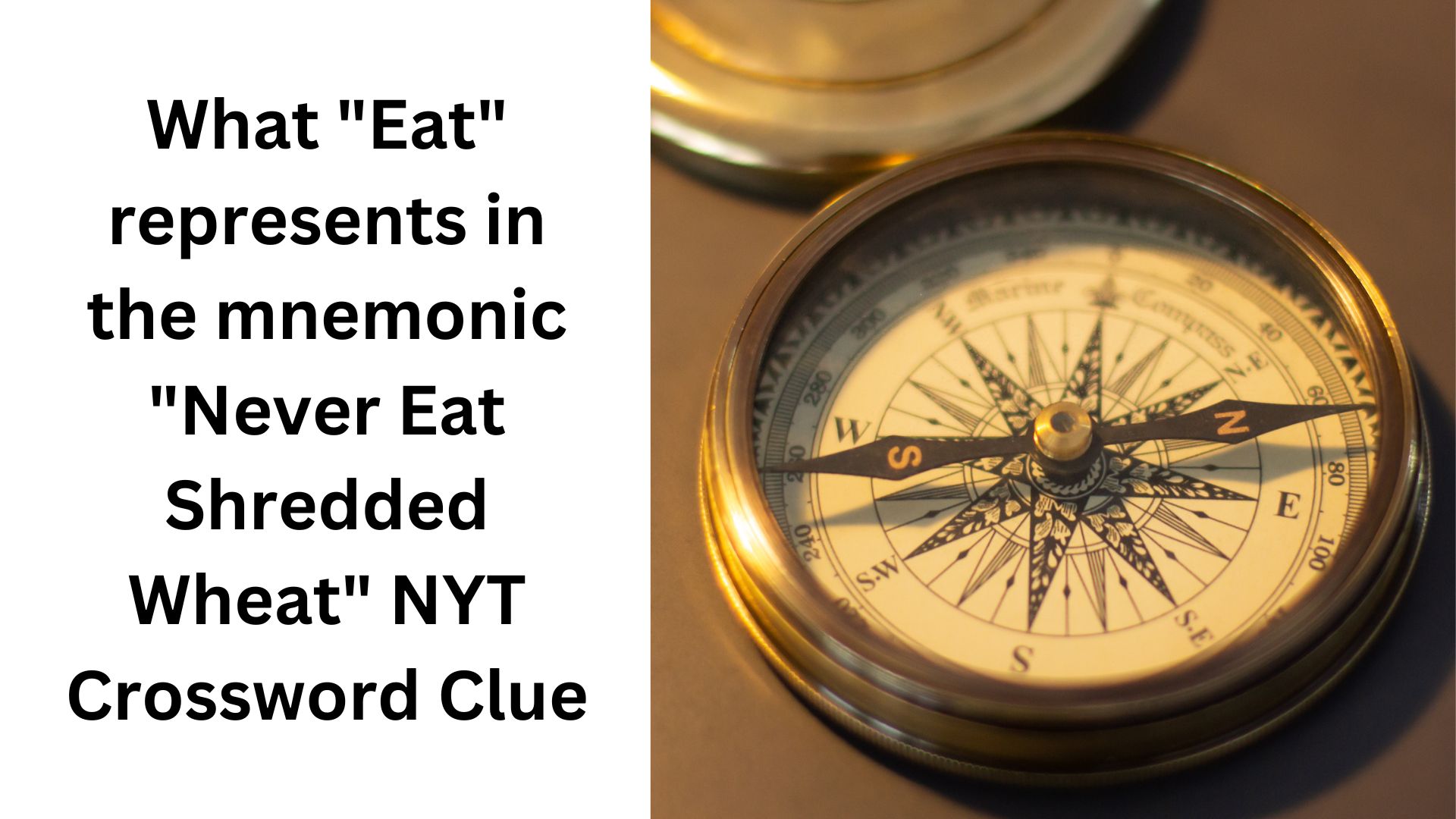 What "Eat" represents in the mnemonic "Never Eat Shredded Wheat" NYT Crossword Clue