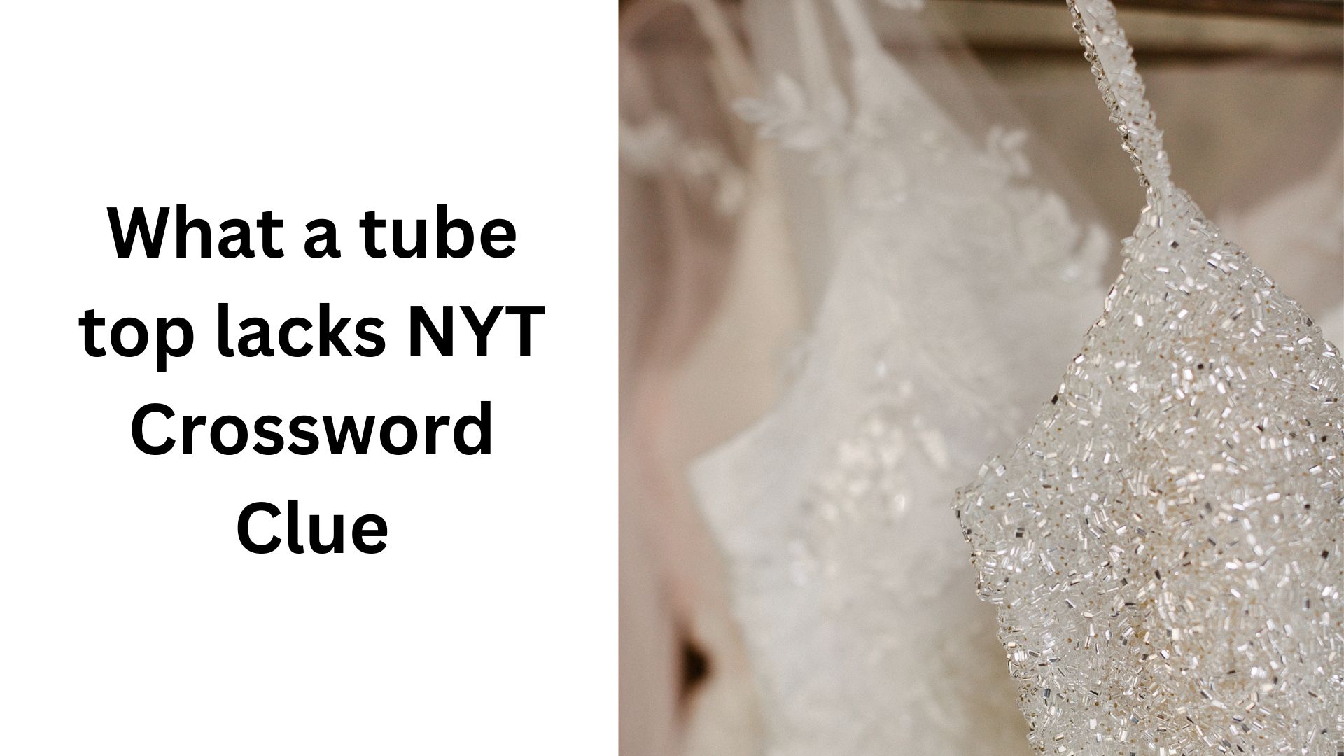 What a tube top lacks NYT Crossword Clue