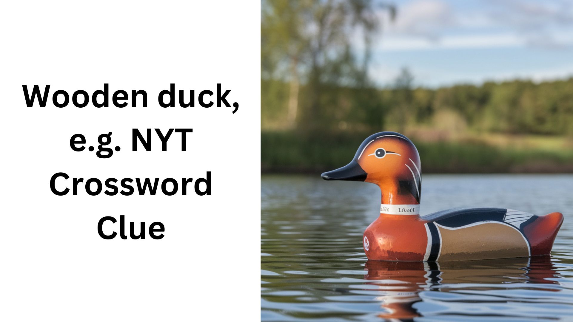 Wooden duck, e.g. NYT Crossword Clue