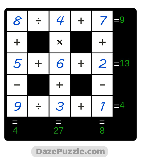 puzzle page cross sum 17 november 2024 answer