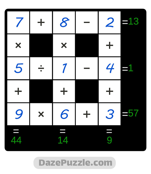 puzzle page cross sum 29 november 2024 answer