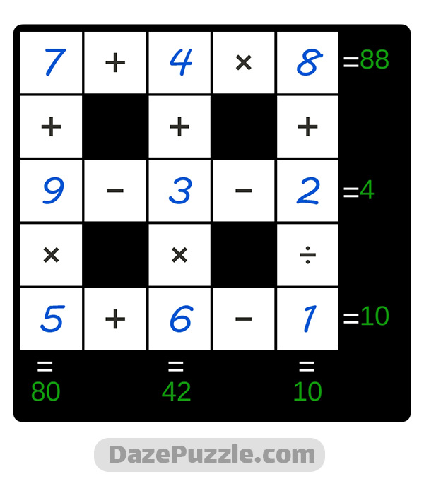 puzzle page cross sum 3 november 2024 answer