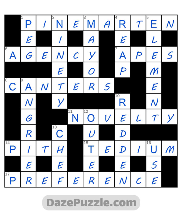 puzzle page crossword 16 november 2024 answer