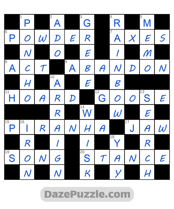 puzzle page crossword 19 november 2024 answer