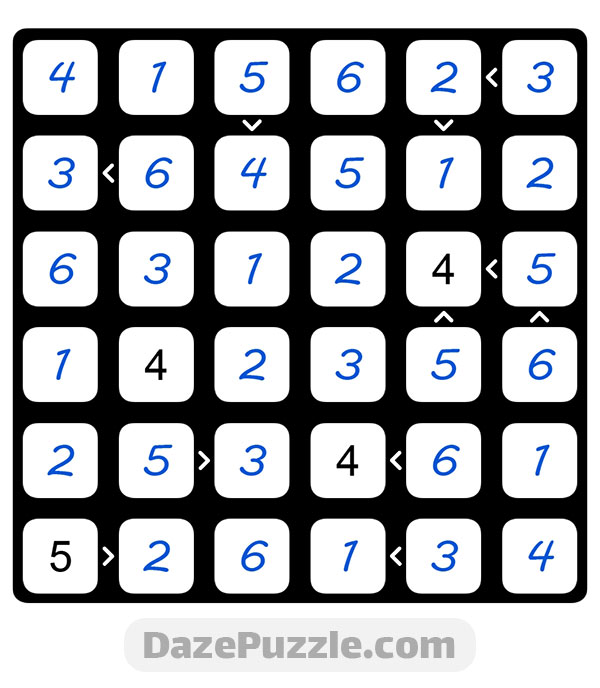 puzzle page futoshiki 2 november 2024 answer