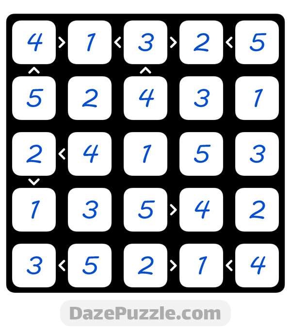 puzzle page futoshiki 12 november 2024 answer