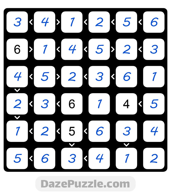 puzzle page futoshiki 23 november 2024 answer