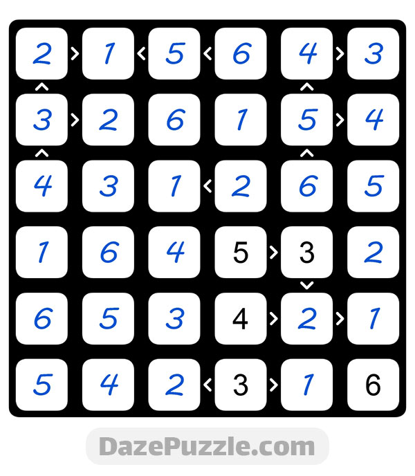 puzzle page futoshiki 9 november 2024 answer