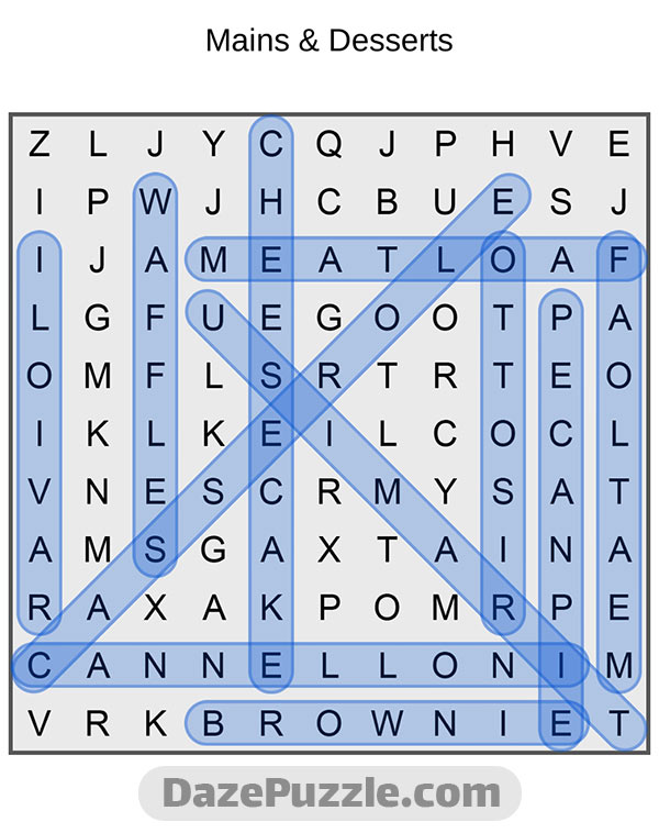 puzzle page word search 22 november 2024 answer