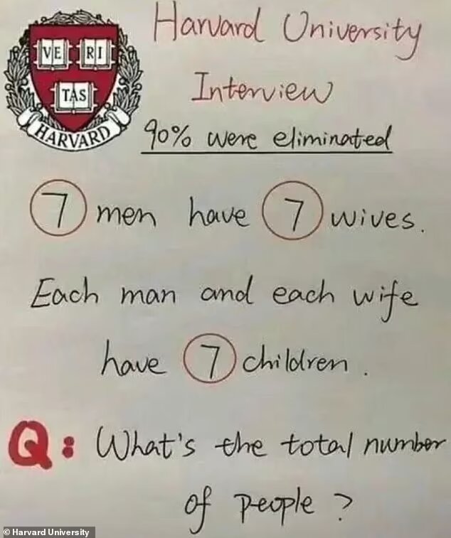 the harvard riddle