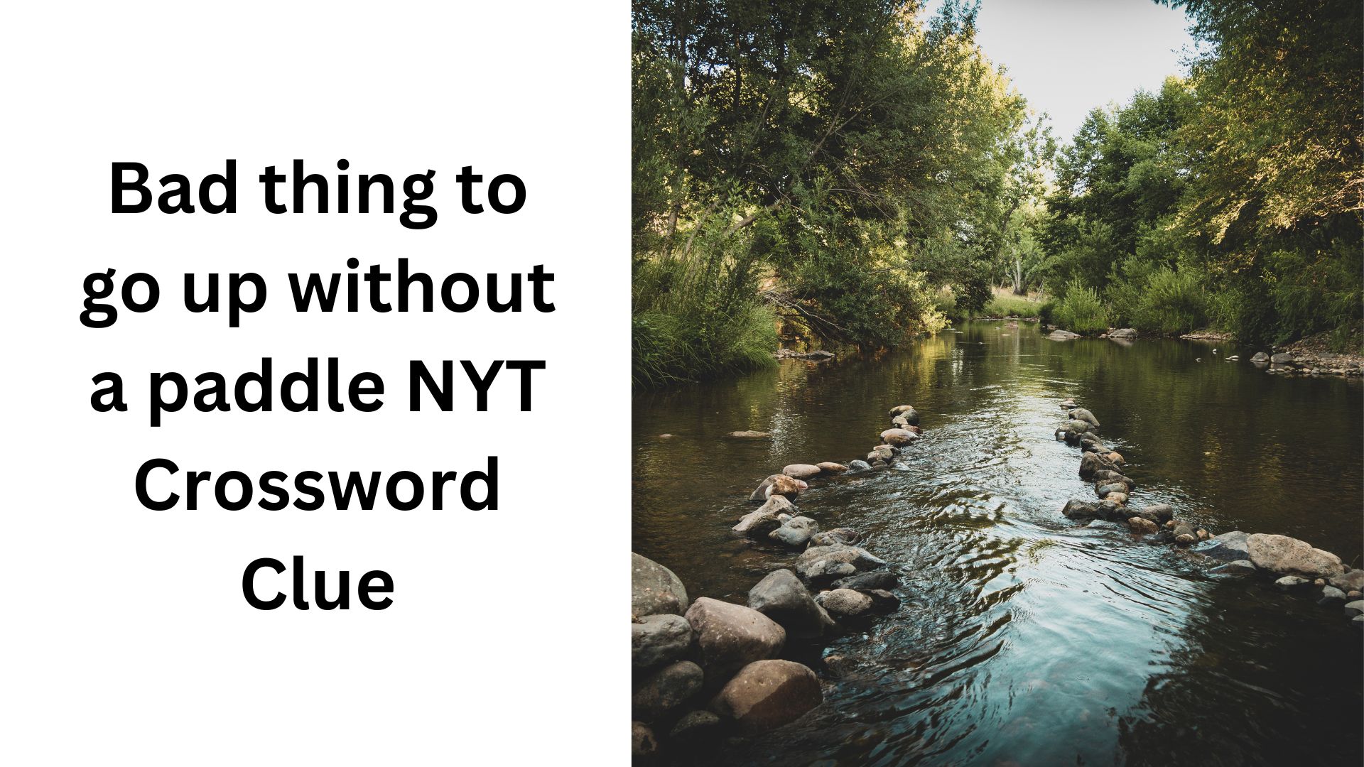 Bad thing to go up without a paddle NYT Crossword Clue