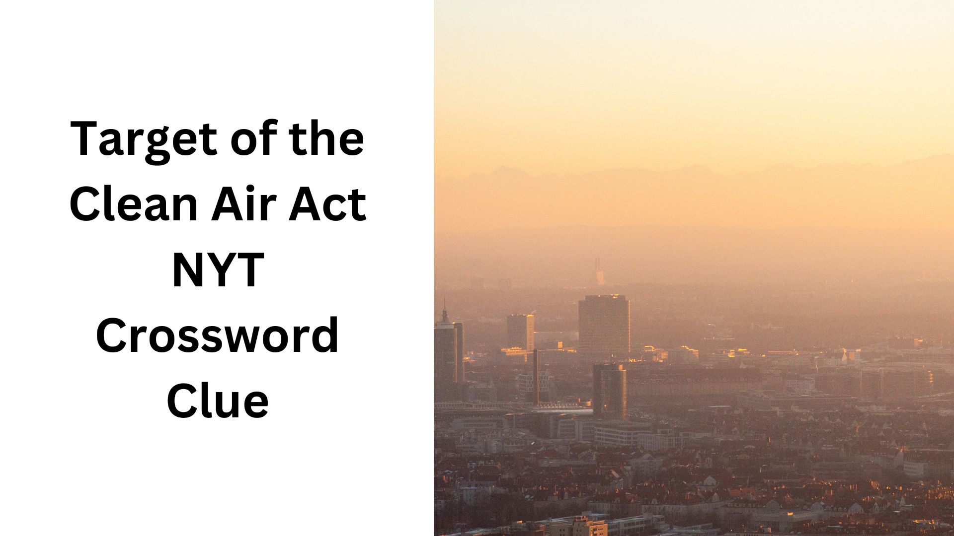 Target of the Clean Air Act NYT Crossword Clue