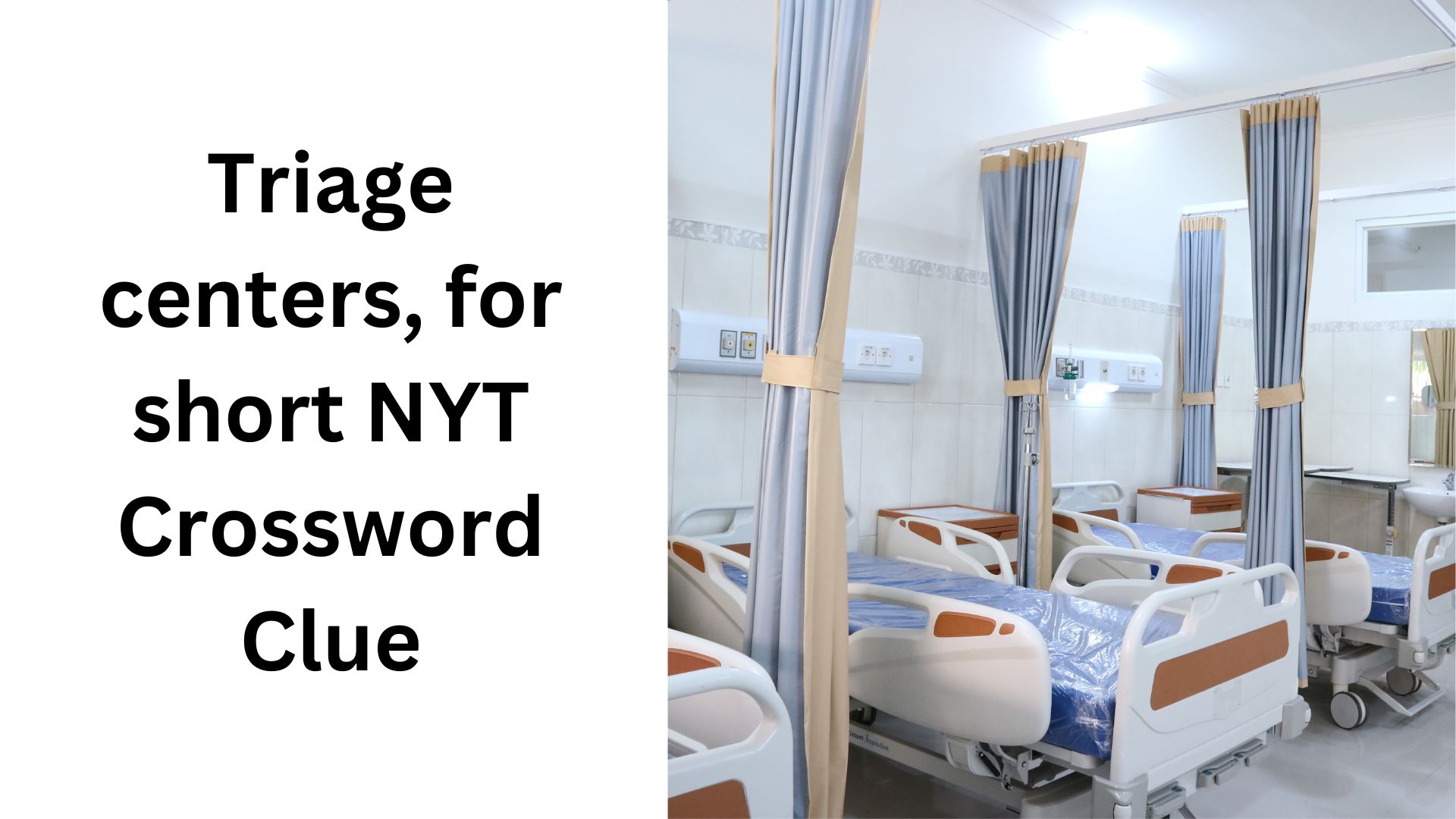 Triage centers, for short NYT Crossword Clue