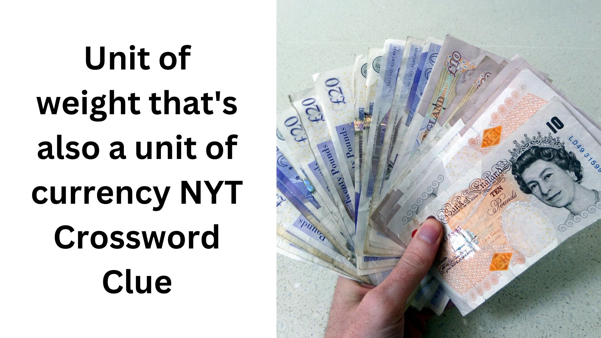 Unit of weight that's also a unit of currency NYT Crossword Clue