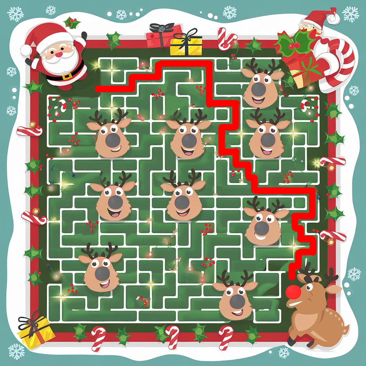 christmas maze answer