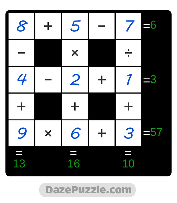 puzzle page cross sum 15 december 2024 answer