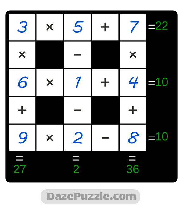 puzzle page cross sum 2 december 2024 answer