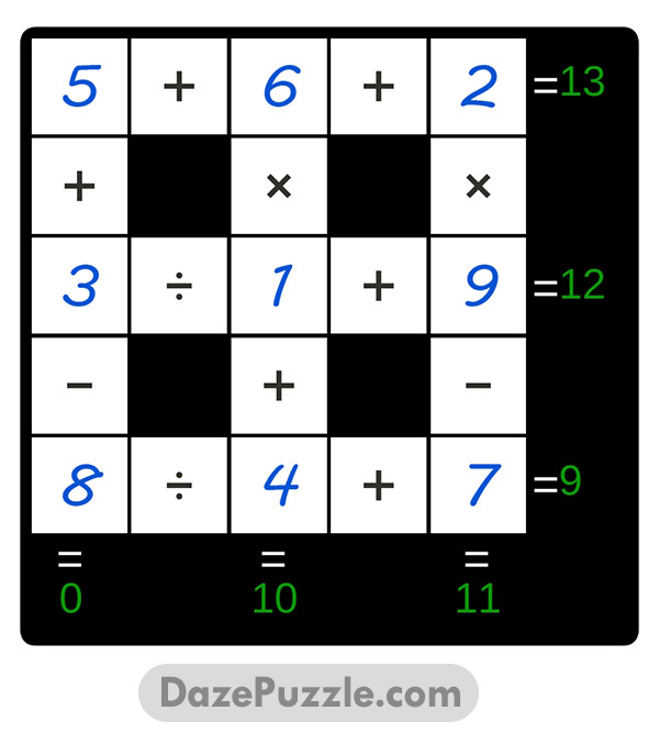 puzzle page cross sum 20 december 2024 answer