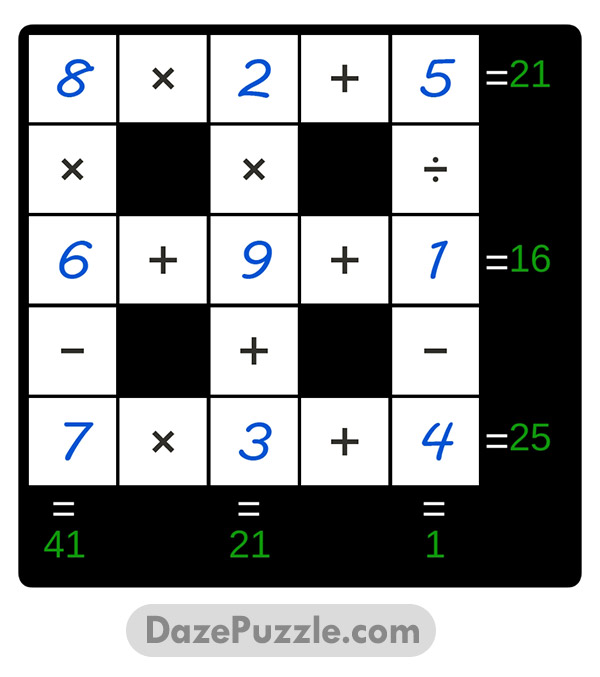 puzzle page cross sum 23 december 2024 answer
