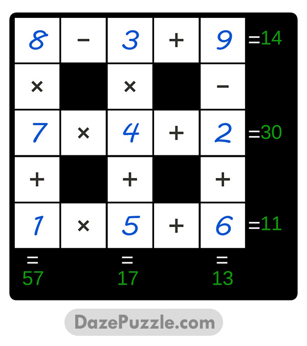 puzzle page cross sum 27 december 2024 answer