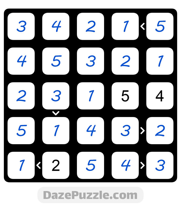 puzzle page futoshiki 10 december 2024 answer