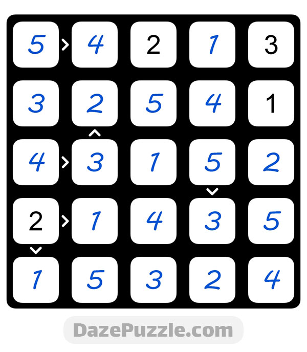 puzzle page futoshiki 3 december 2024 answer