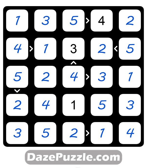 puzzle page futoshiki 31 december 2024 answer