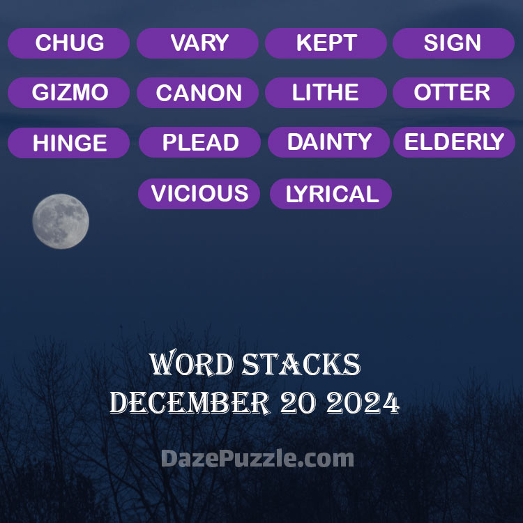word stacks december 20 2024