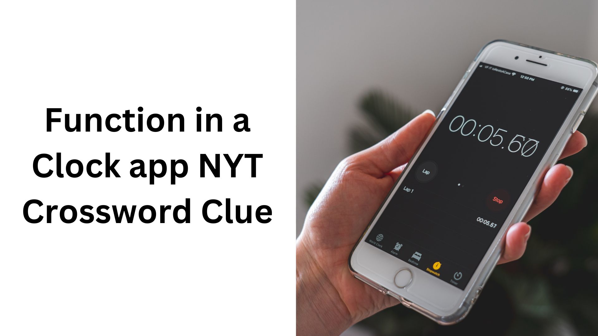 Function in a Clock app NYT Crossword Clue