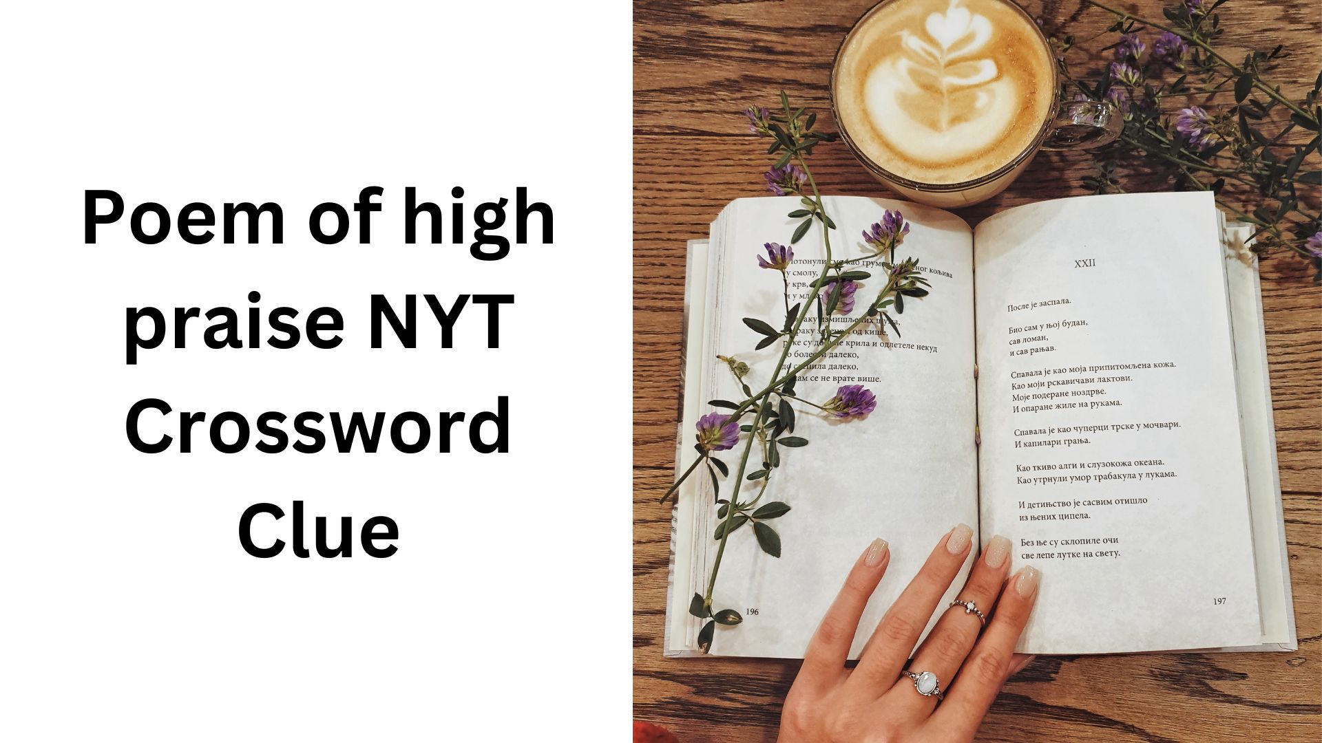 Poem of high praise NYT Crossword Clue