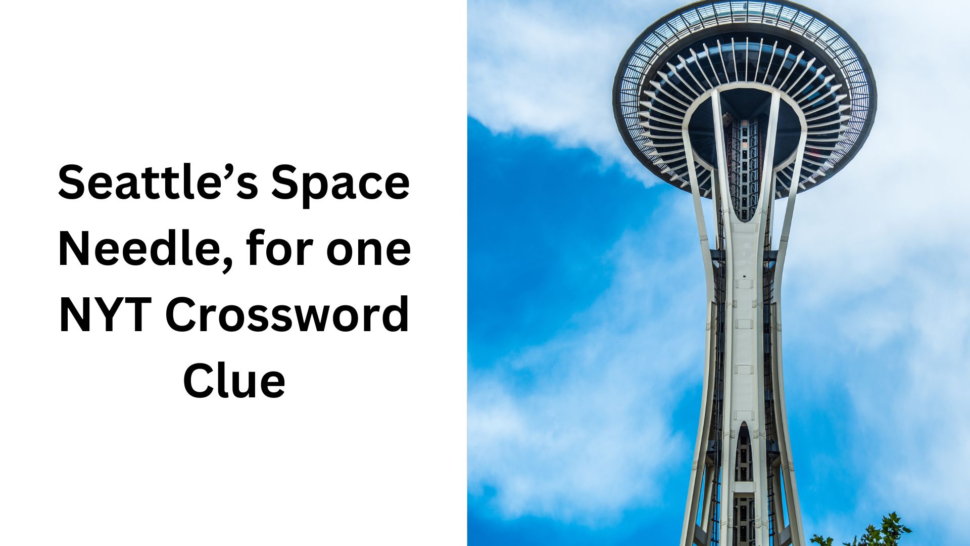 Seattle’s Space Needle, for one NYT Crossword Clue