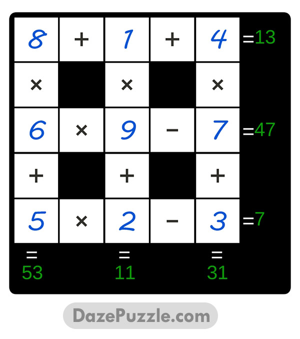puzzle page cross sum 13 january 2025 answer
