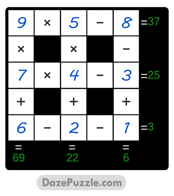 puzzle page cross sum 20 january 2025 answer