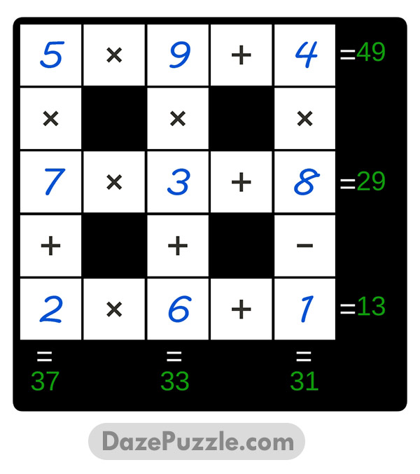 puzzle page cross sum 24 january 2025 answer