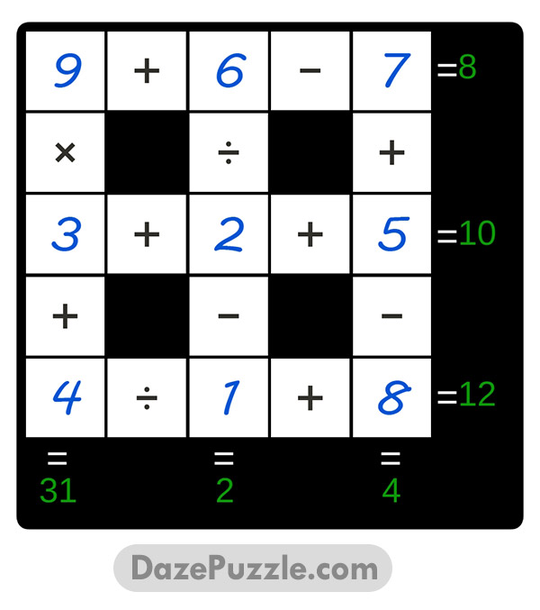 puzzle page cross sum 27 january 2025 answer