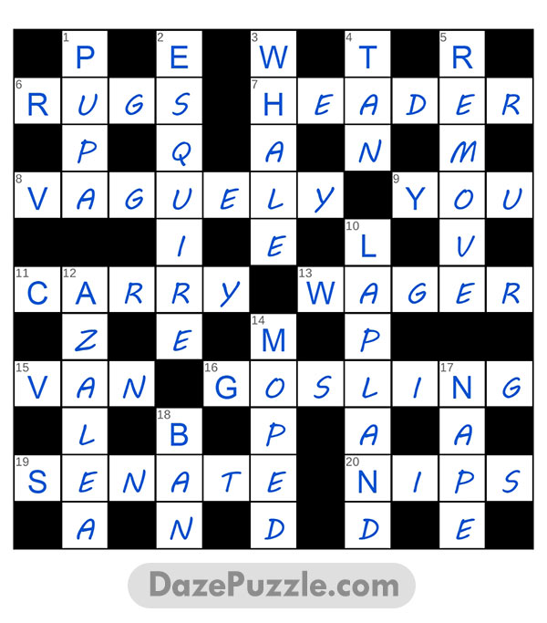 puzzle page crossword 13 january 2025 answer