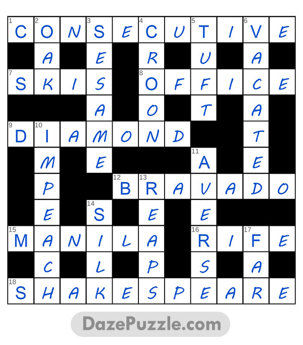 puzzle page crossword 15 january 2025 answer