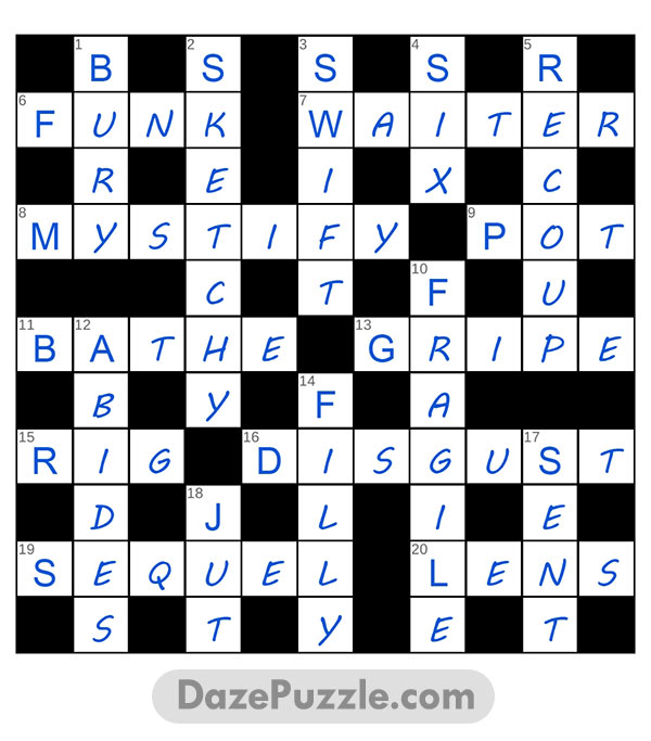 puzzle page crossword 23 january 2025 answer