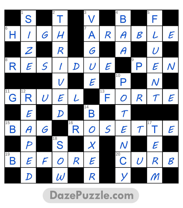 puzzle page crossword 27 january 2025 answer