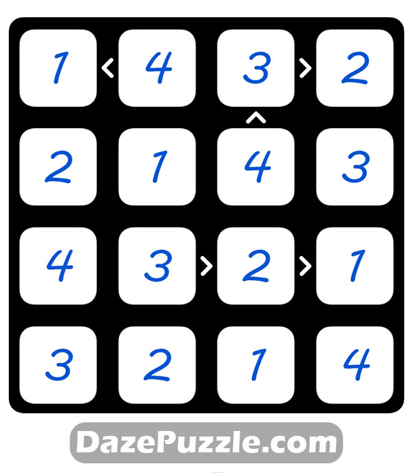 puzzle page futoshiki 14 january 2025 answer
