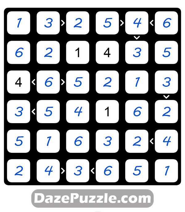 puzzle page futoshiki 25 january 2025 answer