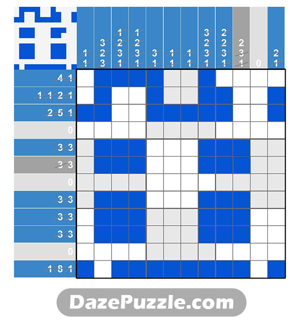 puzzle page picture cross 1 january 2025 answer