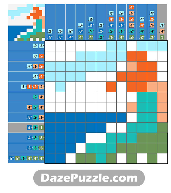 puzzle page picture cross 11 january 2025 answer