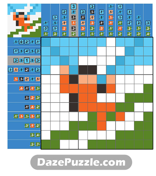 puzzle page picture cross 16 january 2025 answer