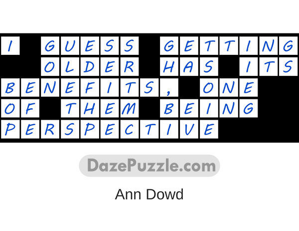 puzzle page quote slide 23 january 2025 answer